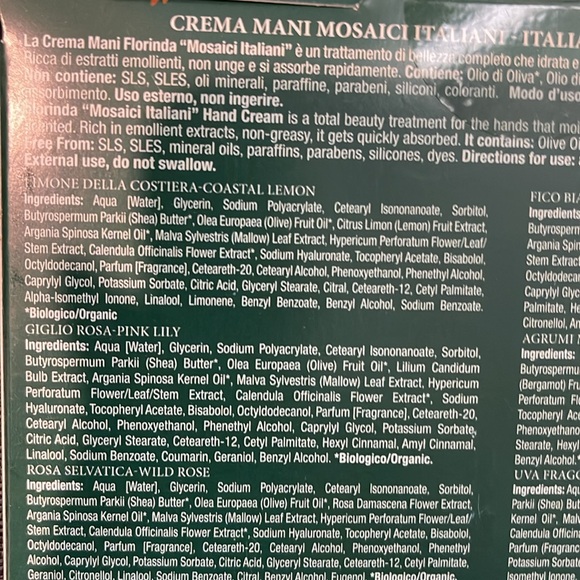 Florinda Mosaici Italiani set 6 Hand Creams 30 ml each - Picture 2 of 2
